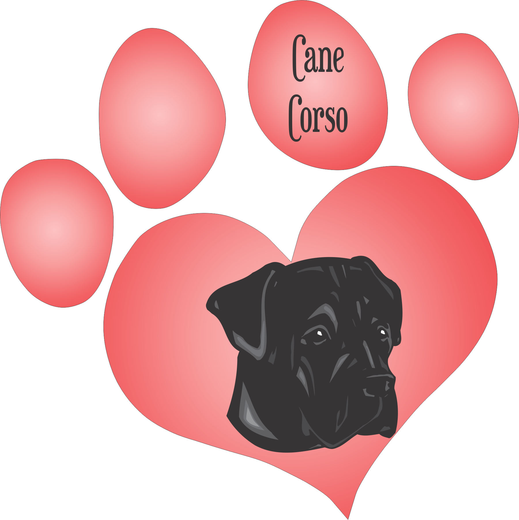 cane corso dog decal